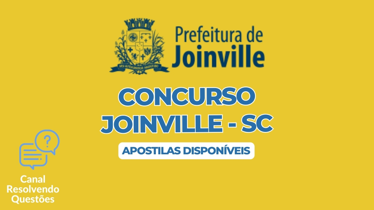 Concurso Joinville, concurso em Joinville SC, concurso de Joinville, Apostilas concurso Joinville